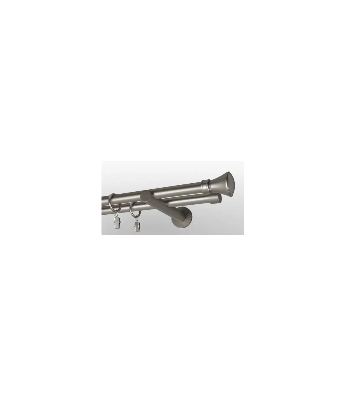 Metall-Gardinenstange Satin-Nickel Ø 19mm Konsole