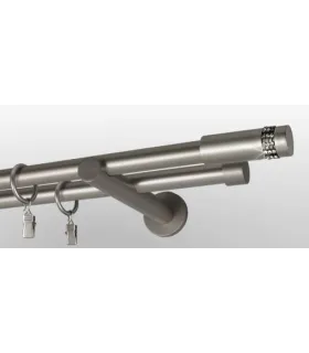 Satin nickel Ø 19mm koncovka - Cylinder crystal