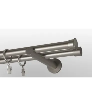 Satin nickel Ø 19mm koncovka - Duo