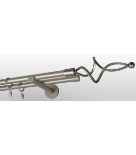Satin nickel Ø 19mm koncovka - Azur falisty