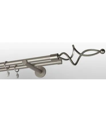 Satin nickel Ø 19mm koncovka - Azur falisty