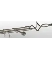Metall-Gardinenstange Satin-Nickel Ø 19 mm - Azur falisty