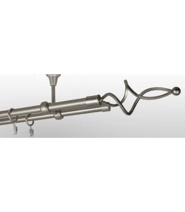 Satin nickel Ø 19 mm - Azur falisty