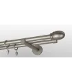 Metall-Gardinenstange Satin-Nickel Ø 19mm Endstück - Beluno