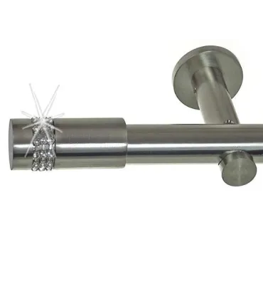 Efekt-nerezová oceľ Ø 19 mm -Cylinder crystal Držiak jednoduchý simple