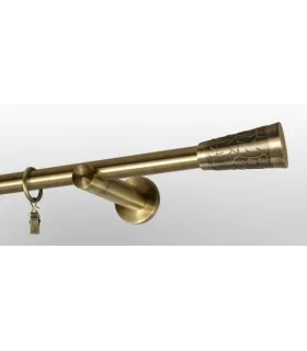 Garníža jednoduchá Ø 19mm  antík koncovka Sevilla Držiak jednoduchý simple