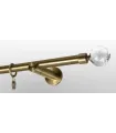 Metall-Gardinenstange Antik Ø 19mm - Crystal gula Einfache Gardinenstange
