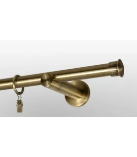 Garníža jednoduchá Ø 19mm  antík koncovka Duo Držiak jednoduchý simple