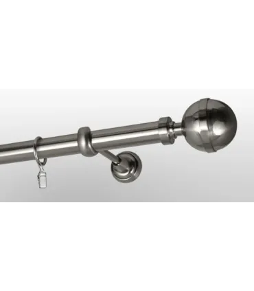 Efekt nerezová oceľ Ø 25 mm - koncovka Kalisto tyč hladká