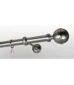 Metall-Gardinenstange Effekt Edelstahl Ø 25 mm - Kalisto glatte Stange