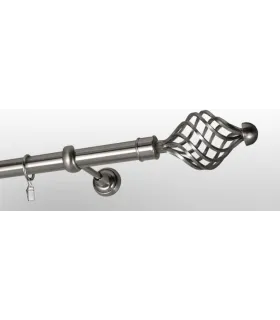 Efekt-nerezová oceľ  Ø 25 mm - koncovka Navona tyč hladká