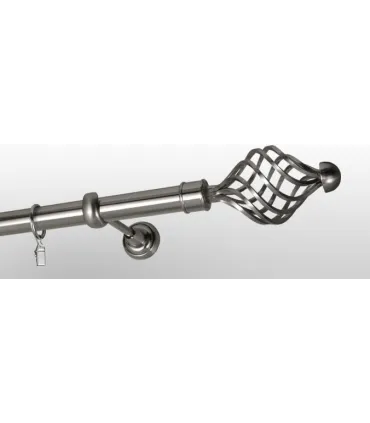 Efekt-nerezová oceľ  Ø 25 mm - koncovka Navona tyč hladká