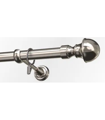 Efekt-nerezová oceľ  Ø 25 mm - koncovka Boston tyč hladká