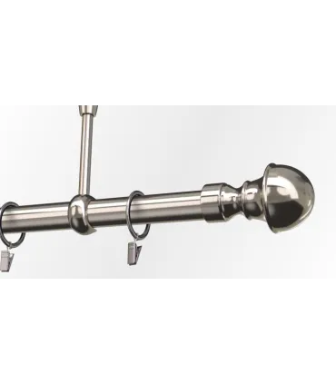 Efekt-nerezová oceľ  Ø 25 mm - koncovka Boston tyč hladká