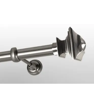 Efekt-nerezová oceľ  Ø 25 mm - koncovka Verdi tyč hladká