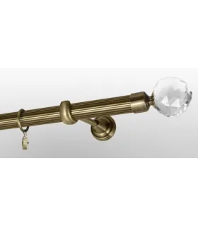 Antik Ø 25 mm - koncovka Crystal Gula tyč ryhovaná