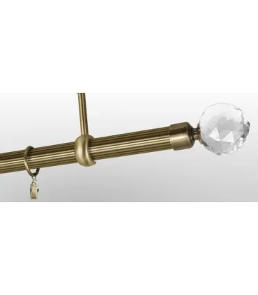 Antik Ø 25 mm - koncovka Crystal Gula tyč ryhovaná