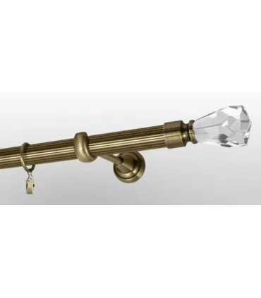 Antik Ø 25 mm - koncovka Crystal Cone tyč ryhovaná