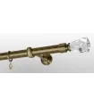 Antik Ø 25 mm - Endkappe Crystal Cone, geriffene Stange