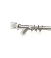 Metall-Gardinenstange Satin-Nickel Ø 16 mm - Saturn Halterungen simple