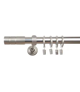 Satin nickel Ø 25 mm - koncovka Cylinder hladky  tyč hladká