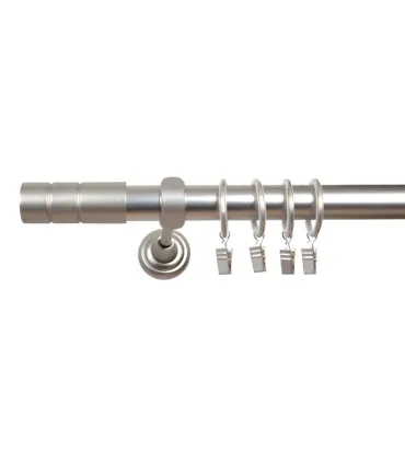 Satin nickel Ø 25 mm - koncovka Cylinder hladky  tyč hladká