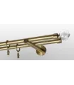 Metall-Gardinenstange Antik Ø 16 mm - Crystal gula