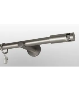 Satin nickel Ø 19mm- Cylinder crystal Držiak jednoduchý simple