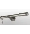 Zylinder Kristall Halterung einläufige Gardinenstange Ø 19mm in Satin-Nickel