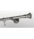 Satin nickel Ø 19mm- Koloseo Držiak jednoduchý simple