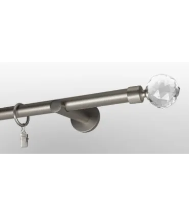 Satin nickel Ø 19mm- Crystal gula Držiak jednoduchý simple
