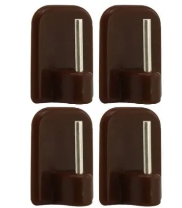 Samolepiaci háčik na Mini vitrážku hnedy 4ks