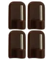 selbstklebende Haken für Mini-Bleiverglasung braun 4er-Set