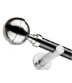 einläufige Gardinenstange 19mm matt schwarz Kalisto Effekt Edelstahl