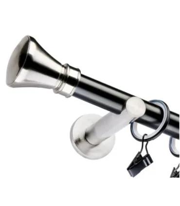 Jednoduchá 19mm  matná čierna koncovka Koloseo efekt nerez