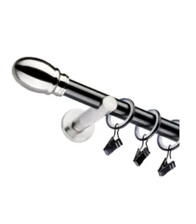 Jednoduchá 19mm  matná čierna koncovka Beluno efekt nerez