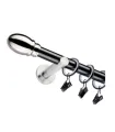 einläufige Gardinenstange 19mm matt schwarz Beluno Effekt Edelstahl