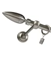 Metall-Gardinenstange Satin-Nickel Ø 16 mm - Linea