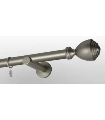 Satin nickel Ø 25 mm - koncovka Palacio tyč hladká držiak simple