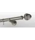 Satin nickel Ø 25 mm - koncovka Odeon tyč hladká držiak simple