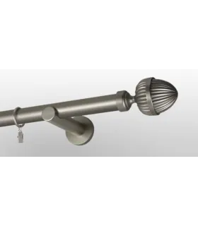 Satin nickel Ø 25 mm - koncovka Odeon tyč hladká držiak simple