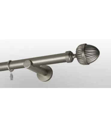 Satin nickel Ø 25 mm - koncovka Odeon tyč hladká držiak simple