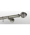 Satiniertes Nickel Ø 25 mm - Odeon Endstück glatte Stange einfacher Halter