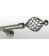 Satin nickel Ø 25 mm - koncovka Navona tyč hladká držiak simple
