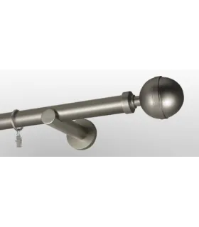 Satin nickel Ø 25 mm - koncovka Kalisto tyč hladká držiak simple