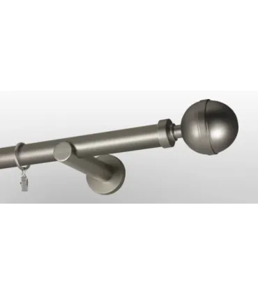 Satin nickel Ø 25 mm - koncovka Kalisto tyč hladká držiak simple