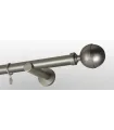 Satin-Nickel Ø 25 mm - Kalisto Endstück glatte Stange, einfacher Halter
