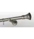 Satin nickel Ø 25 mm - koncovka Koloseo tyč hladká držiak simple