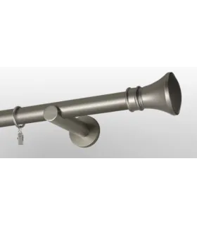 Satin nickel Ø 25 mm - koncovka Koloseo tyč hladká držiak simple