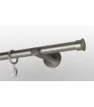 Satin-Nickel Ø 25 mm - Endstück Duo Stange glatt Halterung simple